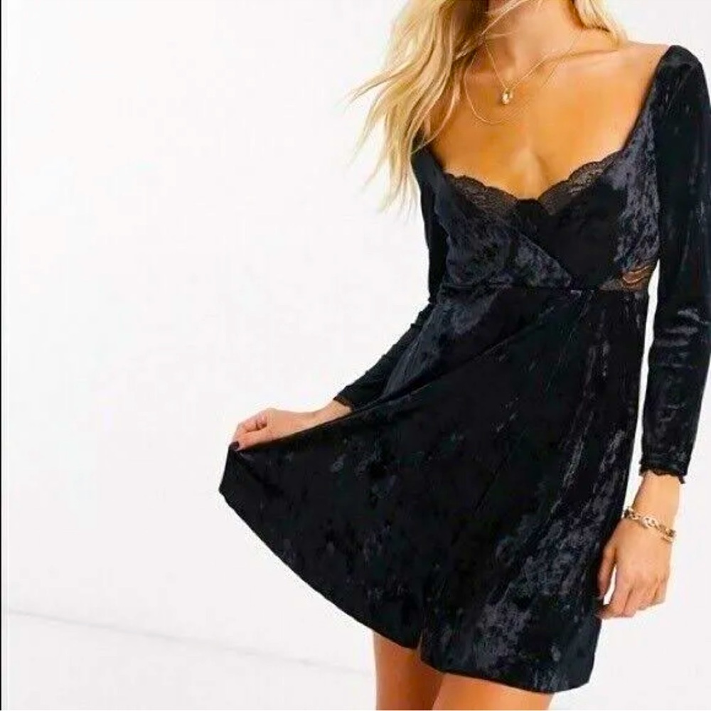 Free People Kat Velvet Mini Dress